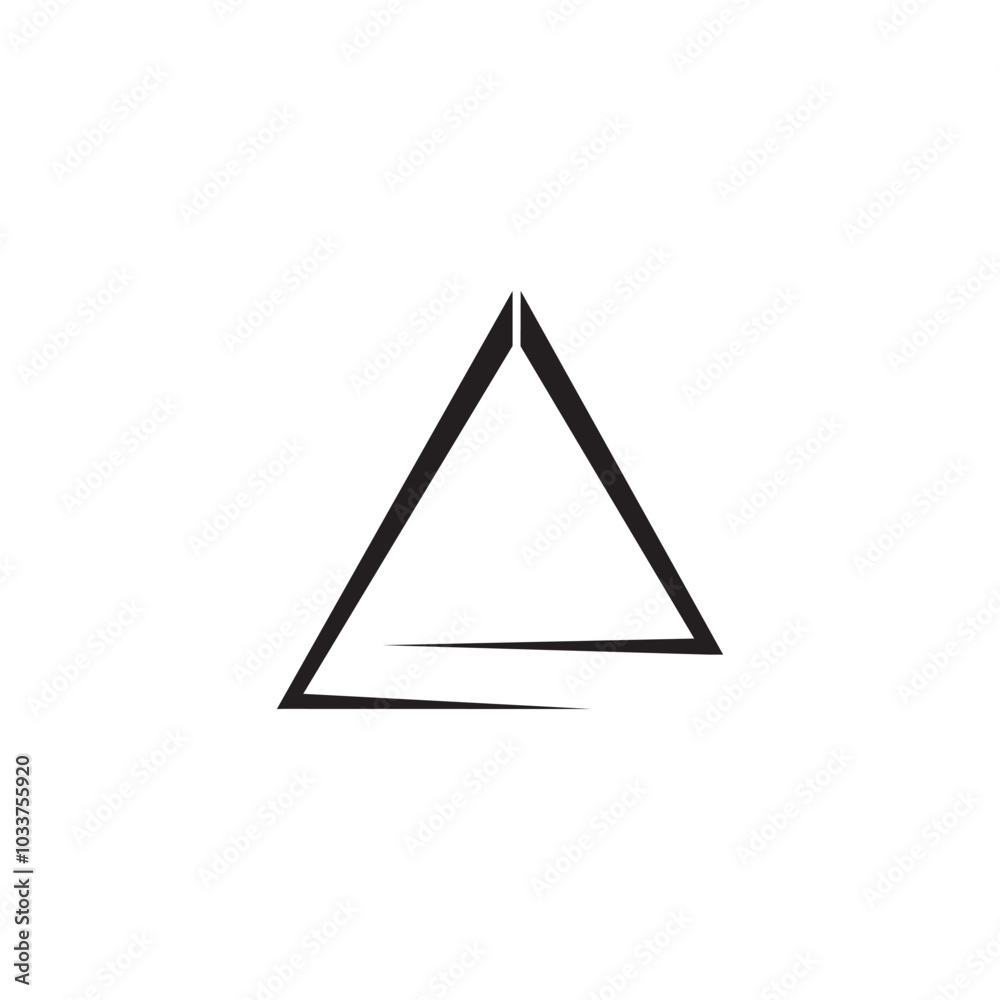 Triangle logo design vector template. Triangle logo design vector template.