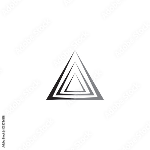 Triangle logo design vector template.