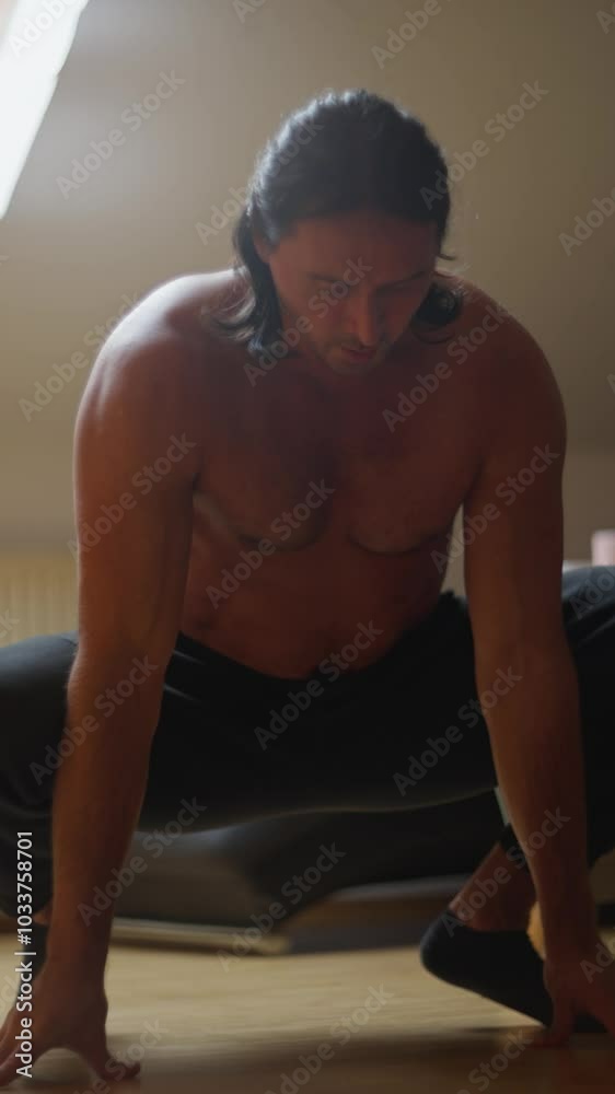 The Dynamic Yoga Pose beautifully captured in Natural Light, showcasing strength and agility The Dynamic Yoga Pose beautifully captured in Natural Light, showcasing strength and agility