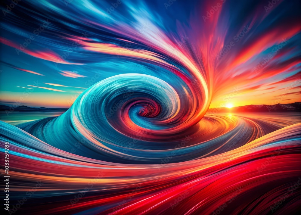 Mesmerizing Ultrawide Vista of Swirling Crimson and Aqua Blue Motion in Vibrant Hues Mesmerizing Ultrawide Vista of Swirling Crimson and Aqua Blue Motion in Vibrant Hues