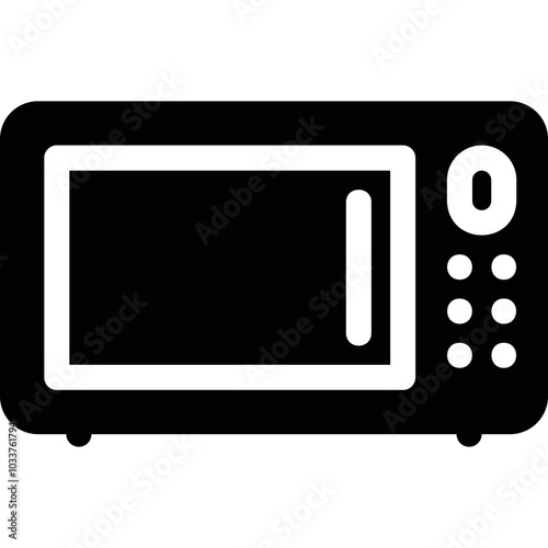 Simple vector icon microwave