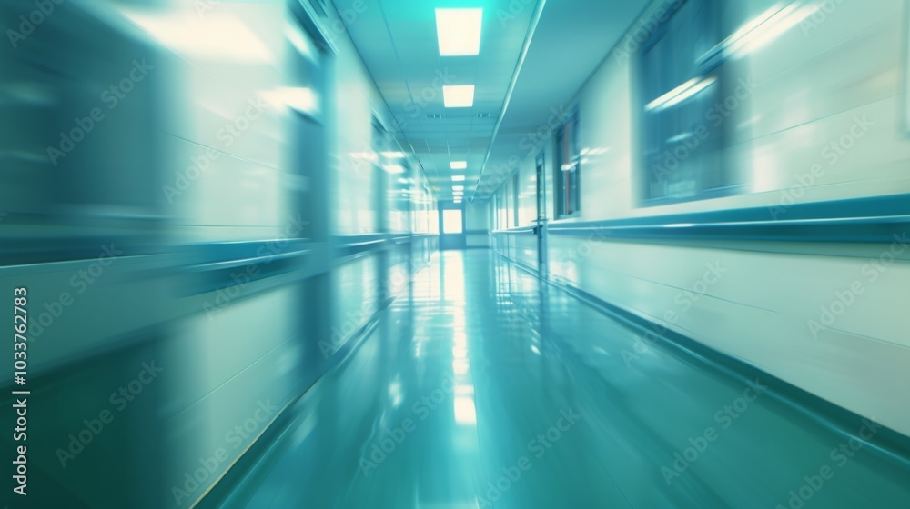Abstract Hospital Corridor Blurred Background Abstract Hospital Corridor Blurred Background