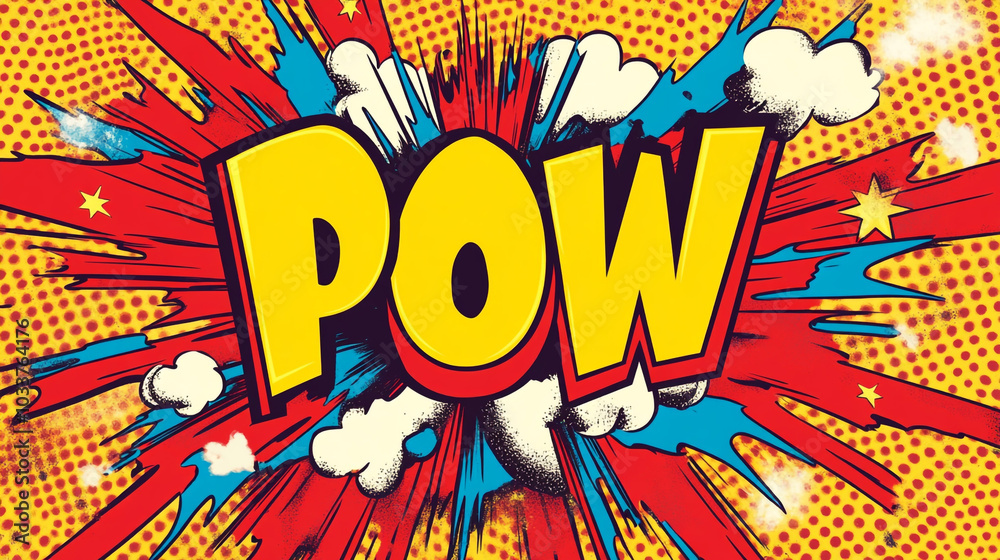 Comic Book Pow Explosion Graphic Design Element Comic Book Pow Explosion Graphic Design Element