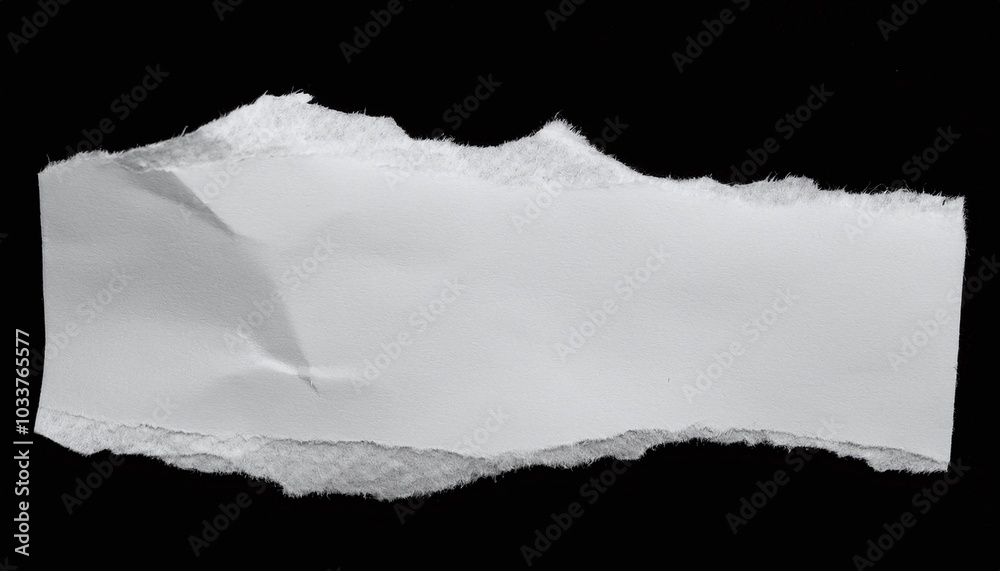White Torn Paper on Black Background White Torn Paper on Black Background