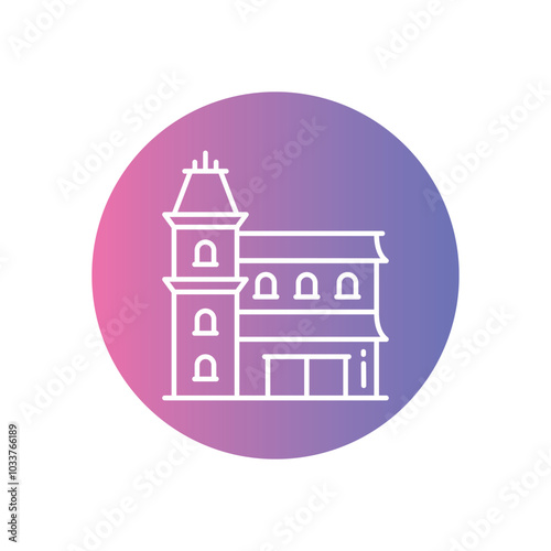 Mansion vector icon stock illustration