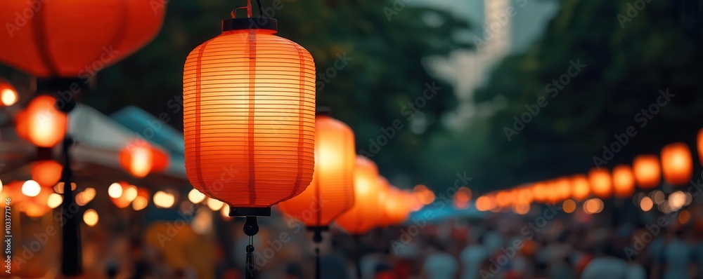 Night festival with glowing neon decorations lining the street, with food stalls, street vendors, and crowds enjoying the electric atmosphere Night festival with glowing neon decorations lining the street, with food stalls, street vendors, and crowds enjoying the electric atmosphere