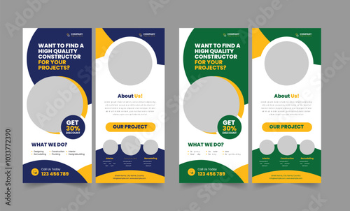 Construction Rack Card and Business Rack Card design