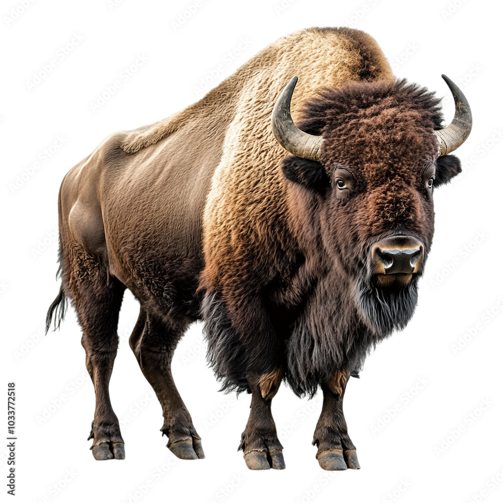 Majestic Bison Roaming Through the Open Plains, Perfect for Nature and Wildlife Projects Majestic Bison Roaming Through the Open Plains, Perfect for Nature and Wildlife Projects