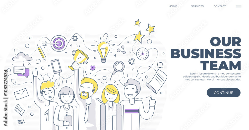 Illustration of a business team with lightbulbs, gears, and documents, highlighting collaboration and innovation in a modern workspace. For collaboration, teamwork, innovation, business, success. Illustration of a business team with lightbulbs, gears, and documents, highlighting collaboration and innovation in a modern workspace. For collaboration, teamwork, innovation, business, success.