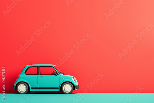 Gasoline-powered vehicle, sleek design, fuel efficiency theme, 3D illustration photo