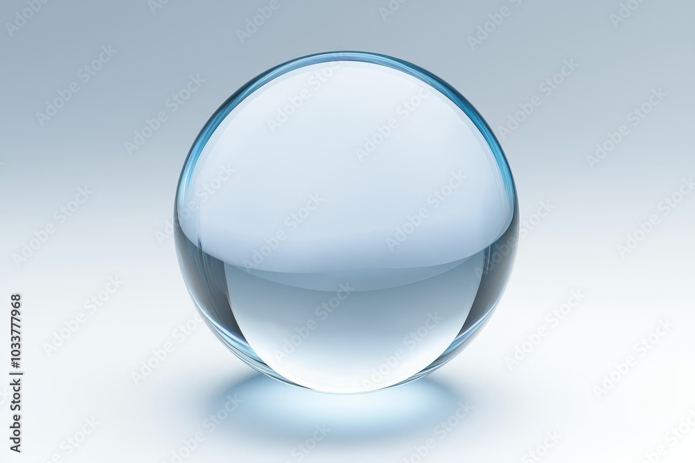 A clear glass sphere reflecting light, creating a serene and minimalistic aesthetic. A clear glass sphere reflecting light, creating a serene and minimalistic aesthetic.