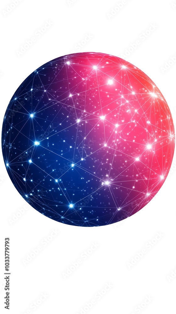 Colorful digital globe with glowing connections on a dark background. Colorful digital globe with glowing connections on a dark background.