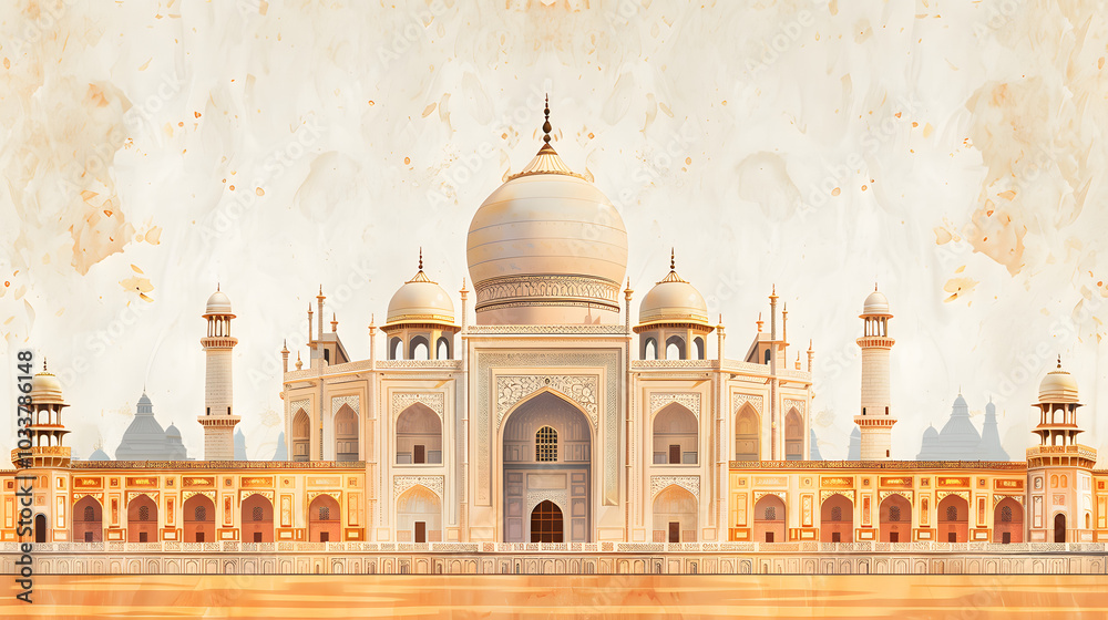 Obraz premium indian themed beautiful architectural background
