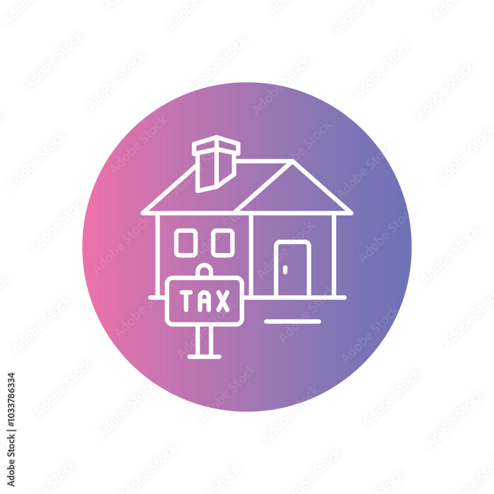 Property Tax vector icon stock illustration Property Tax vector icon stock illustration