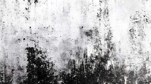 Wallpaper Mural Black white grainy background noise texture grunge gradient banner header, abstract poster cover backdrop design Torontodigital.ca