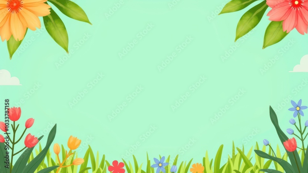 Naklejka premium Colorful Floral Background for Festival Celebrations