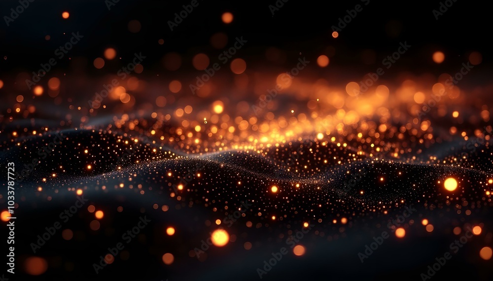 Abstract black and gold lines background with light effect. Abstract golden wavy design element with glitter effect on dark background.Gold glitters flow wave. Shiny golden moving lines design element Abstract black and gold lines background with light effect. Abstract golden wavy design element with glitter effect on dark background.Gold glitters flow wave. Shiny golden moving lines design element
