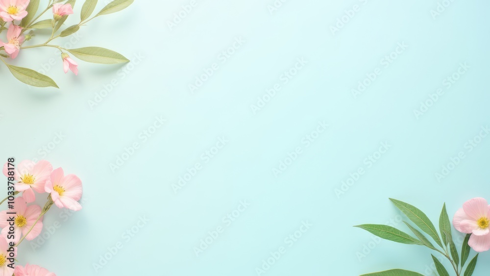 Fototapeta premium Soft Floral Background with Copy Space for Text