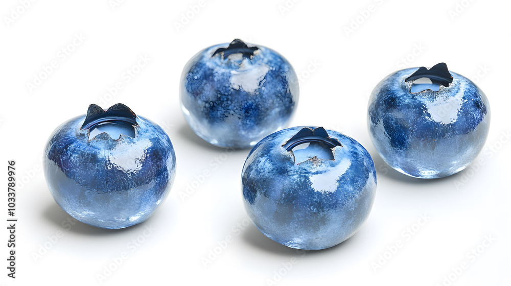 Blueberry Quartet on White, vibrant blueberries arranged on a clean white surface, showcasing their rich color and texture. Blueberry Quartet on White, vibrant blueberries arranged on a clean white surface, showcasing their rich color and texture.