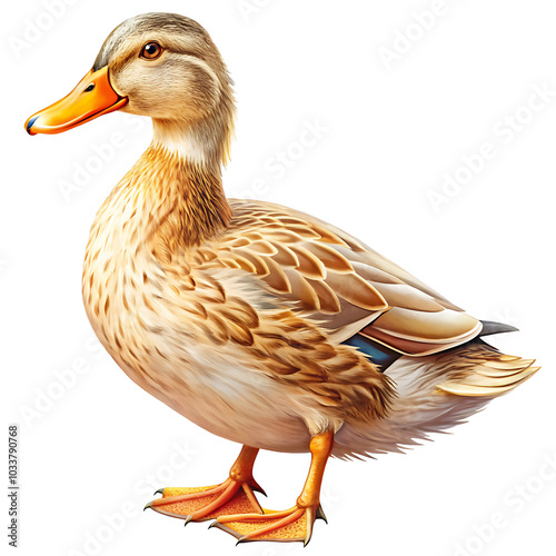 Yalow Poultry Duck Clip art on a Transparent Background photo