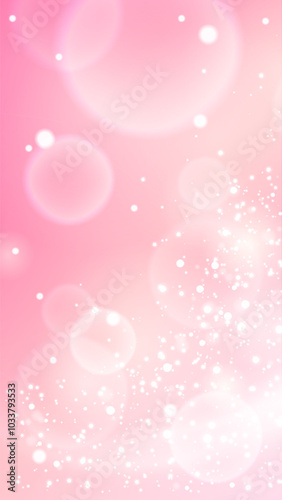 Pink stories subtle template. Sparkling anime y2k background. Stock vector illustration in cartoon realistic style.