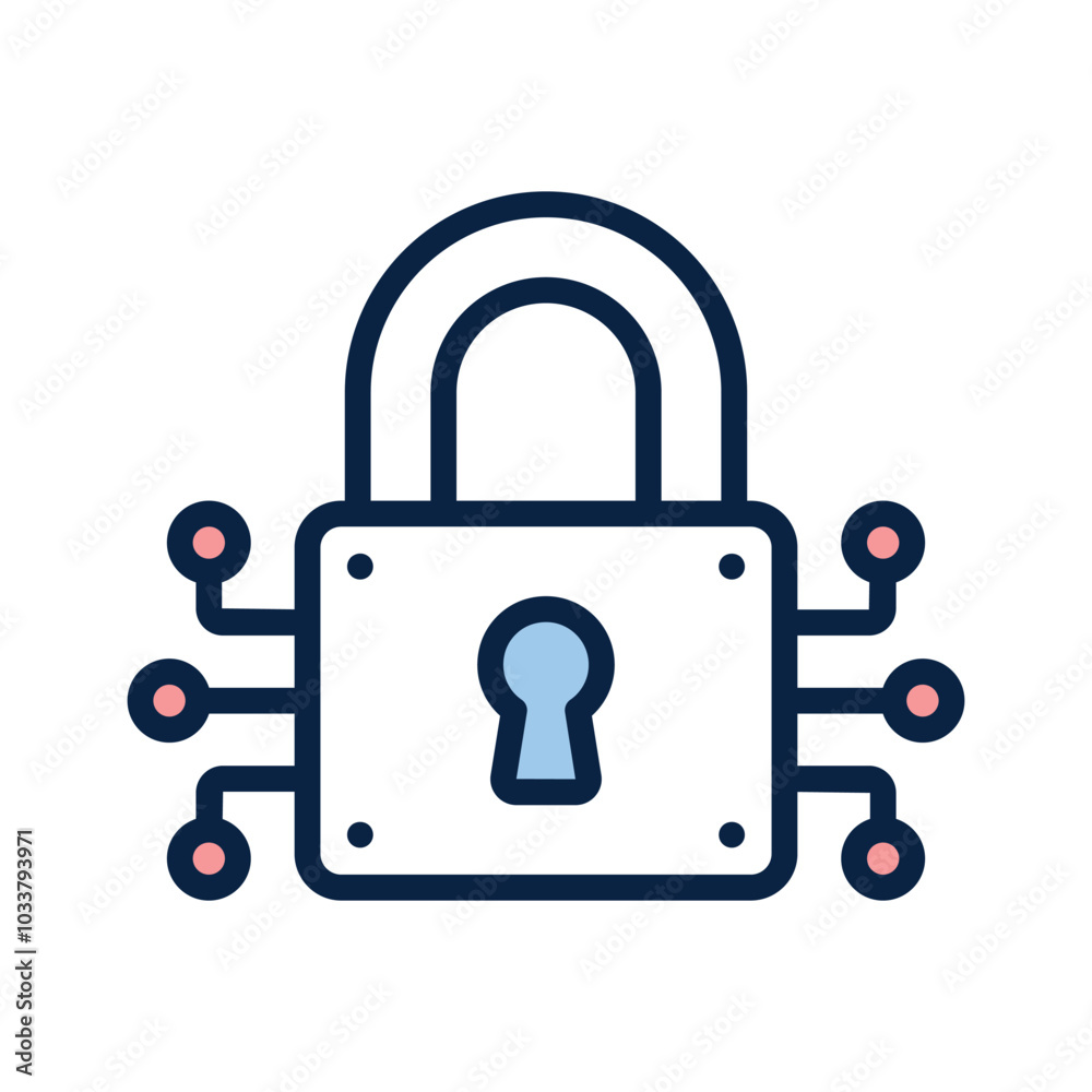 Protecting data and systems through cybersecurity, ready to use icon Protecting data and systems through cybersecurity, ready to use icon