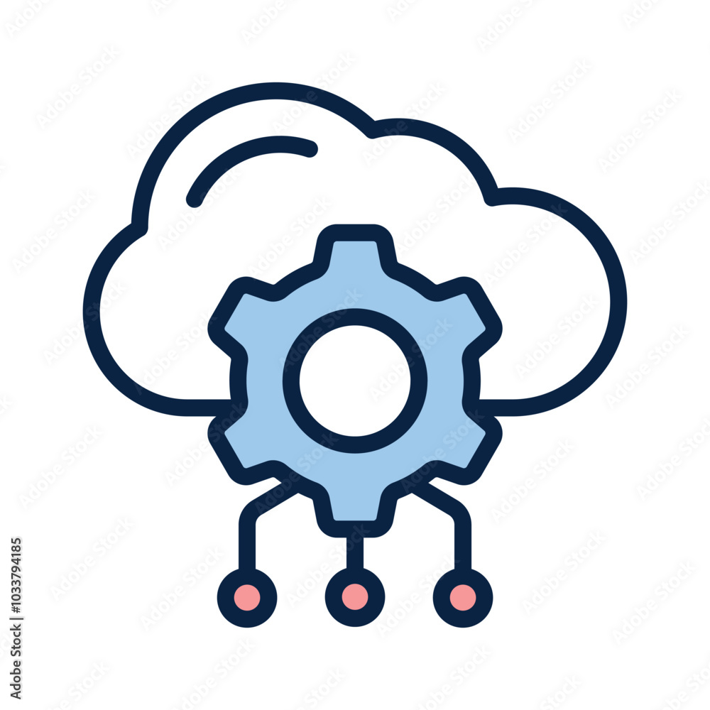 Cloud environments, cloud services vector in modern style Cloud environments, cloud services vector in modern style