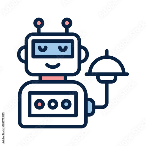 Grab this amazing ico of robot waiter in modern style