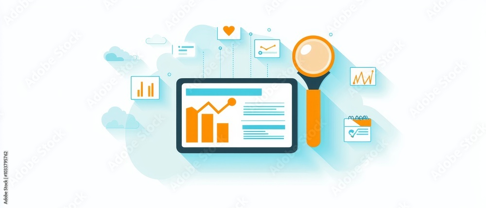 Digital Project Management Flat Design Representation Digital Project Management Flat Design Representation