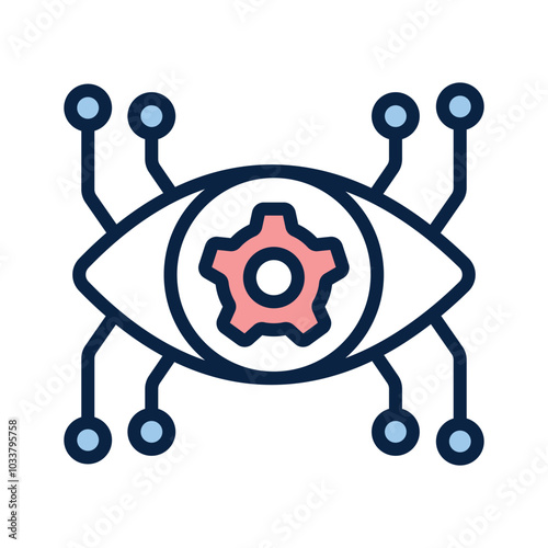 Grab this amazing icon of cybernetics in modern style