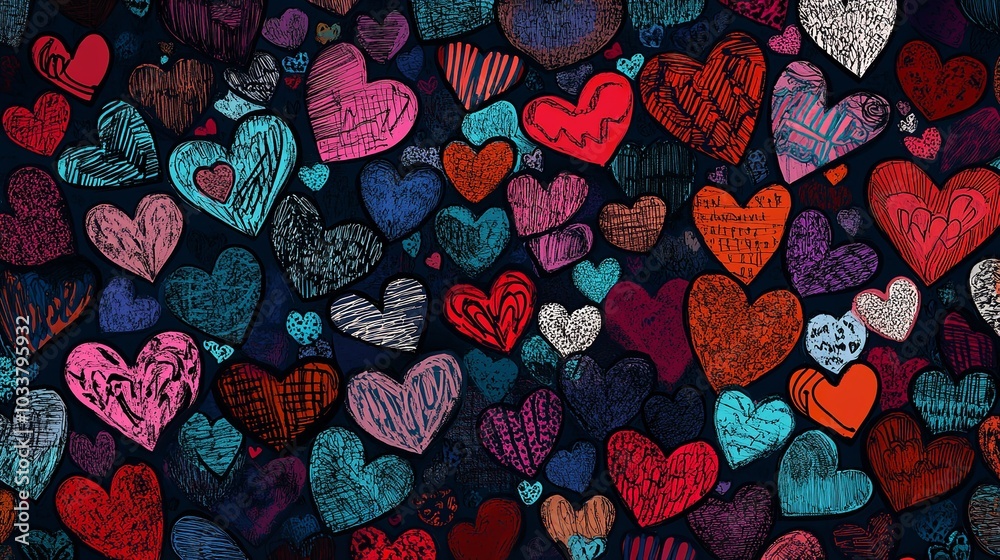 Seamless Pattern with Hearts in Doodle Style. Vector Illustration
Seamless Pattern with Hearts in Doodle Style. Vector Illustration