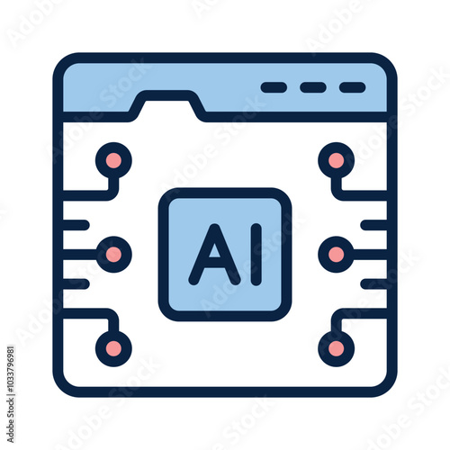 Get this amazon icon of artificial intelligence in modern style