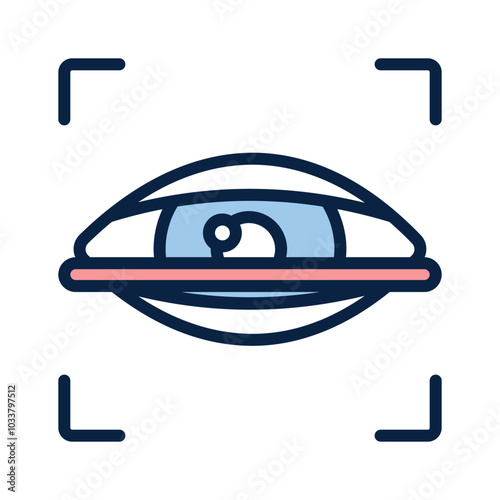 Iris recognition vector design in editale style