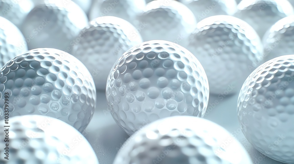 Isolated white golf ball on a white background, perfect for a golf-related project or design Isolated white golf ball on a white background, perfect for a golf-related project or design