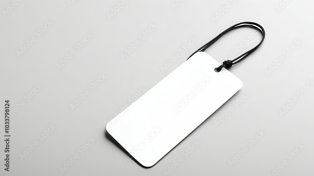 High-quality bookmark mockup displaying a clean, vertical layout. Ideal for design presentations, product promotions, or branding purposes with no logos or text
