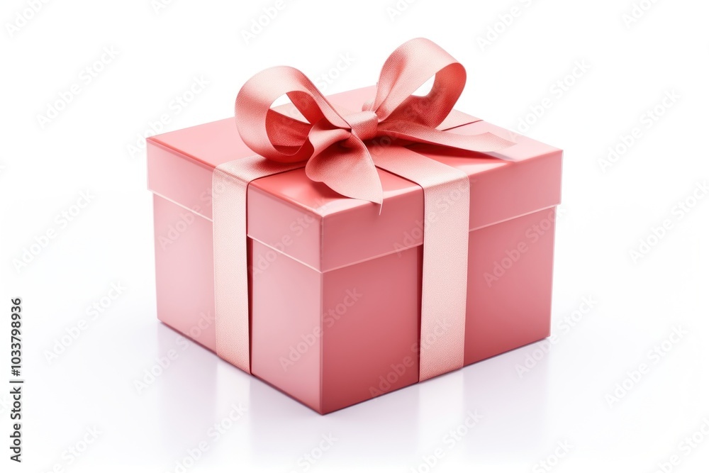 Obraz premium Gift box white background anniversary.