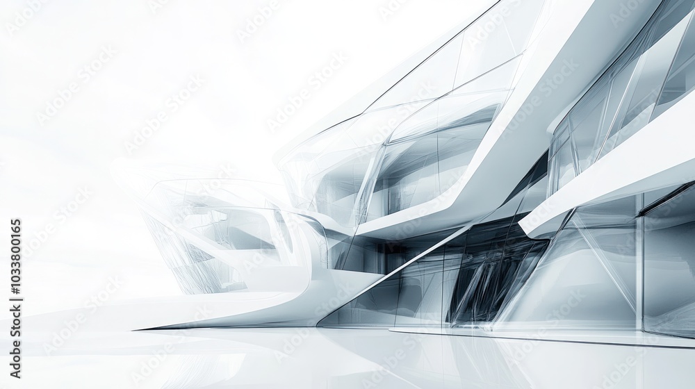 Obraz premium futuristic architectural design featuring a sleek