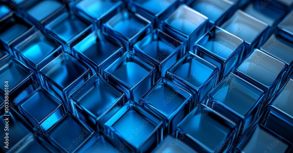 3D rendering of glass cubes on black background, dark abstract buissness background
3D rendering of glass cubes on black background, dark abstract buissness background