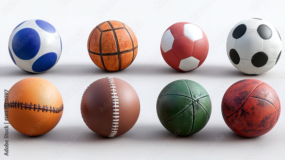 ports balls arranged in a creative pattern or formation on a white surface, adding artistic flair to the image ports balls arranged in a creative pattern or formation on a white surface, adding artistic flair to the image