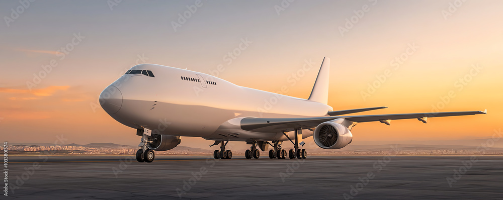 Obraz premium Cargo plane, logistic transportation optimization, global network efficiency, 3D illustration