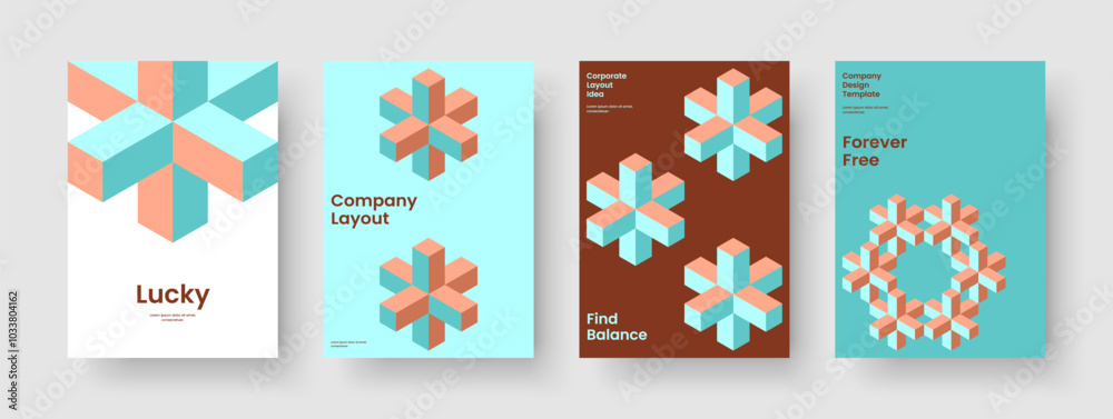 Fototapeta premium Modern Background Template. Geometric Book Cover Design. Abstract Flyer Layout. Banner. Brochure. Poster. Business Presentation. Report. Brand Identity. Handbill. Leaflet. Notebook. Portfolio