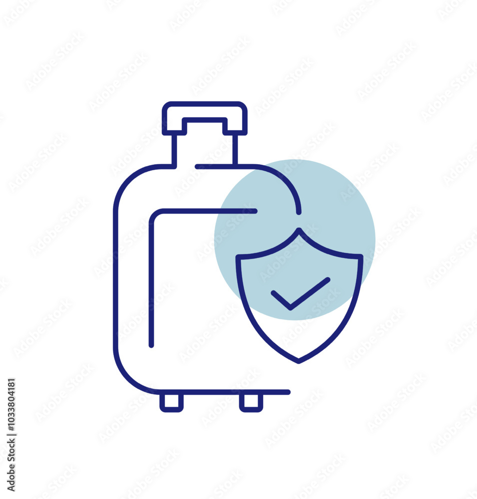 baggage flat icon for business and travel concept baggage flat icon for business and travel concept