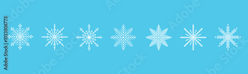 Isolated Snowflake Collection
