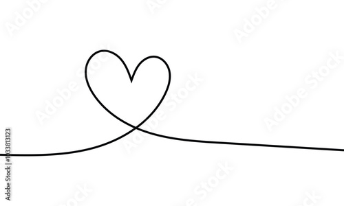 Hand drawn doodle heart line Icon.