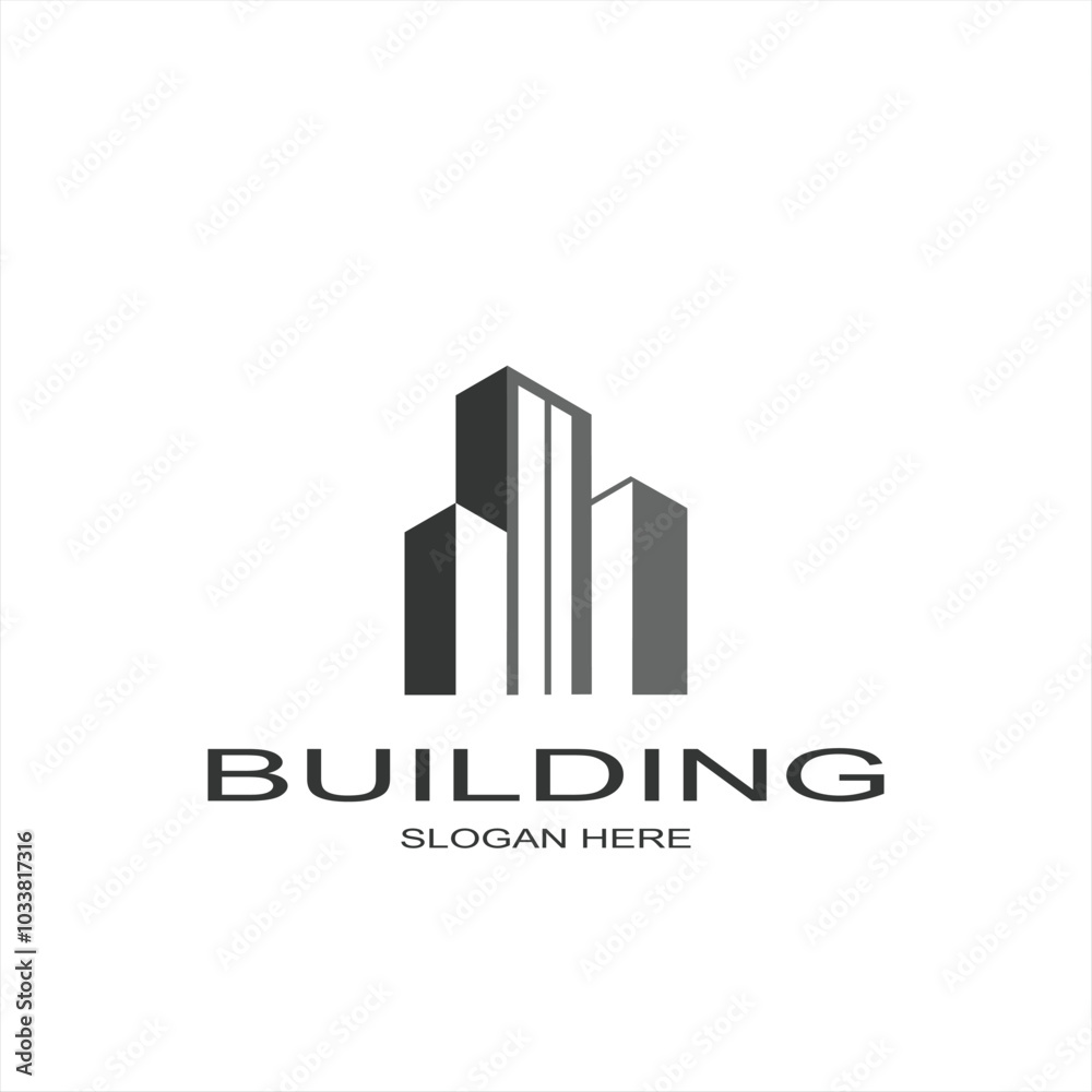 Building logo with creative icon vector illustration Building logo with creative icon vector illustration
