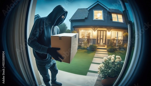 Burglar caught on camera.