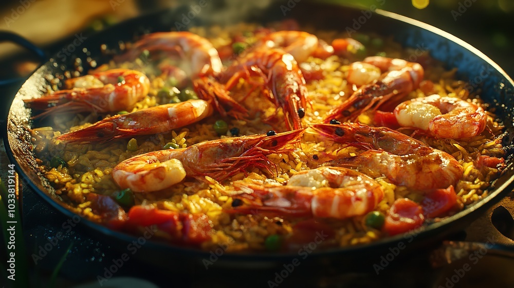 Shrimp with Rice: Traditional Spanish Paella
Shrimp with Rice: Traditional Spanish Paella