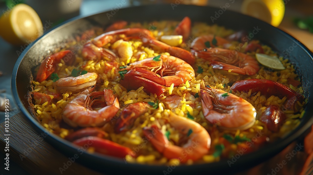 Shrimp with Rice: Traditional Spanish Paella
Shrimp with Rice: Traditional Spanish Paella