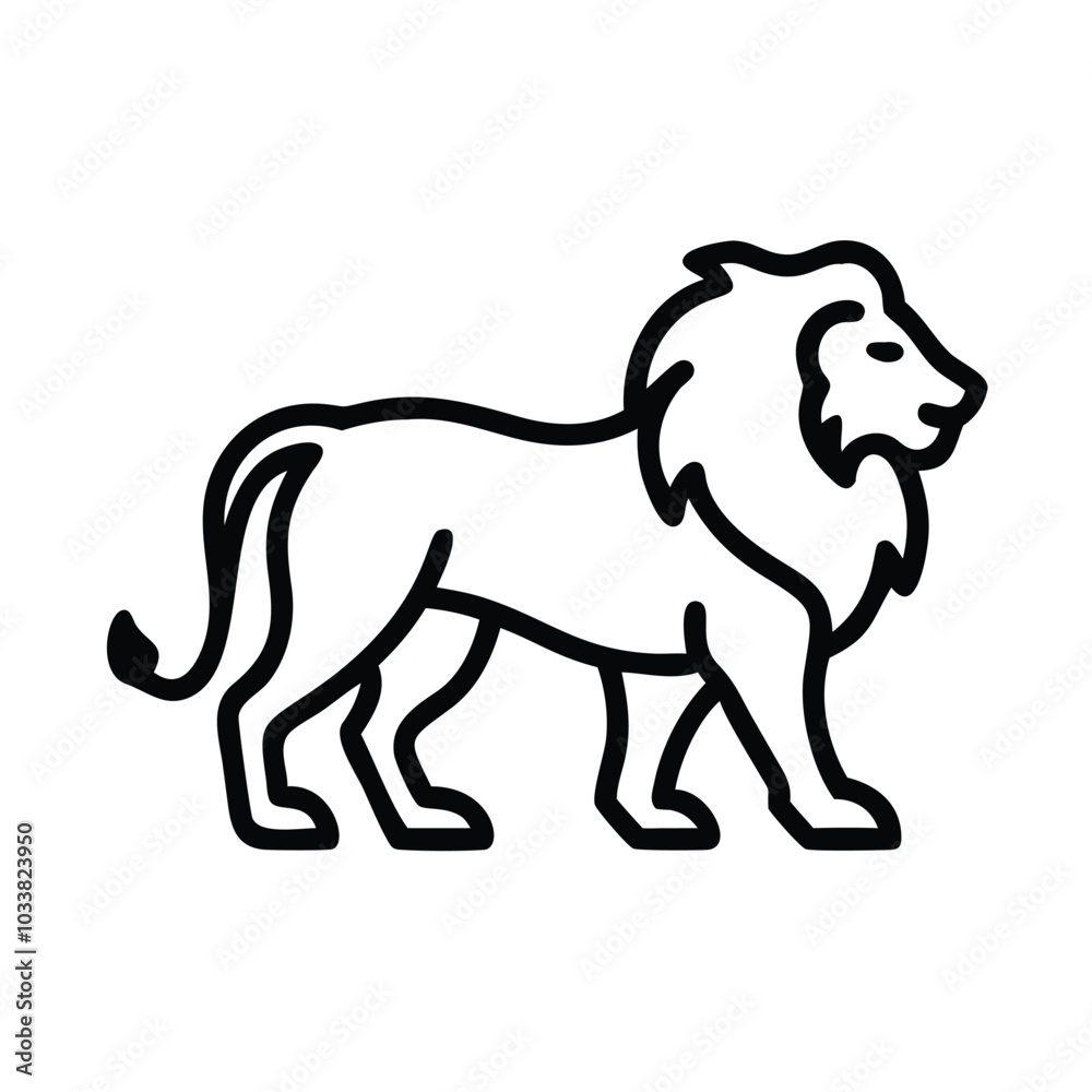 Lion Vector Line Art Illustration Lion Vector Line Art Illustration