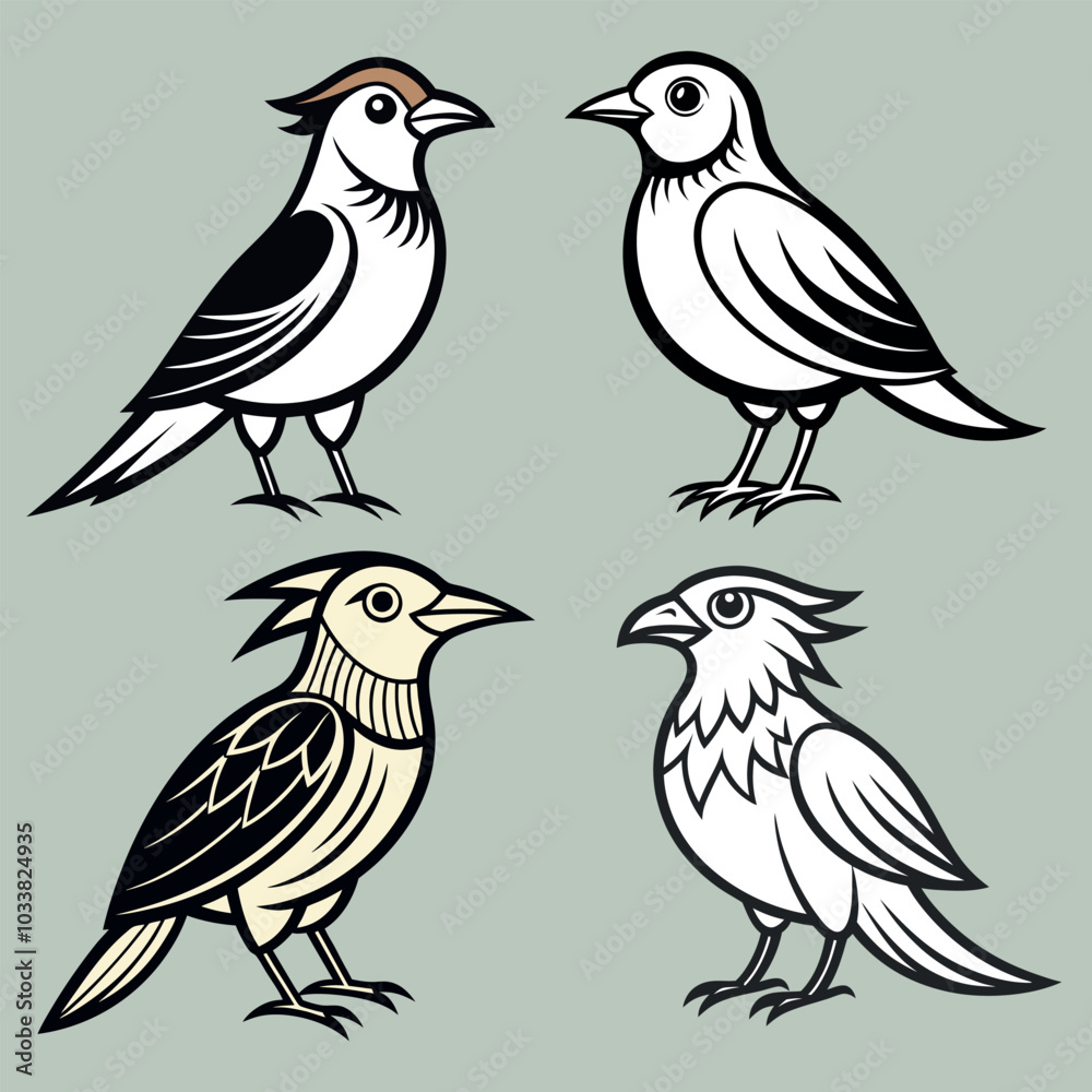 Fototapeta premium a bird line art vector illustration